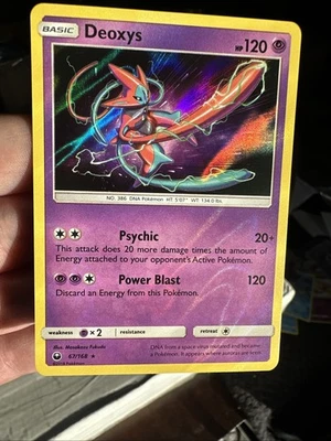 Deoxys ERROR Holo Bleed 67/168 SM Celestial Storm Reverse Pokemon Holo - Image 1 of 4