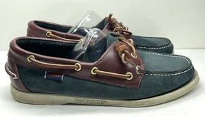 Sebago Docksides Women's Spinnaker Boat Shoes Size 10W Wide Brown Green Leather - Picture 1 of 11