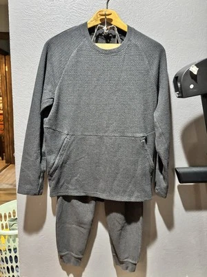 Lululemon Men's At Ease Sweatsuit Set Crew Sweatshirt Joggers Gym Travel Gray XL - Image 1 of 4