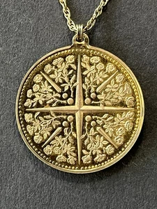 Birmingham Mint 1978 Christmas ? Sterling Silver Medallion & Chain Necklace 21g - Picture 1 of 20