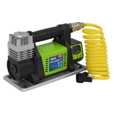 Sealey 12V Digital Tyre Inflator Mini Air Compressor With 2m Hose MAC04D - Image 1 of 4