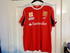 T-shirt corsa PUMA SCUDERIA FERRARI FORMULA 1 F1 c2013 taglia XL usata - Foto 1 di 16