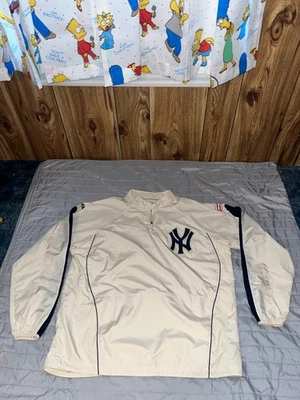 Vintage New York Yankees Majestic 1/4 Zip Windbreaker 2XL - Image 1 of 4