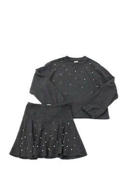 Zara детей девочек жемчуг деталь линия юбка серый размер 12-13 - Изображение 1 из 4