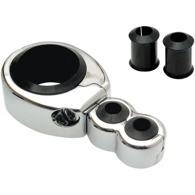 Motion Pro Cable Clamp 1"-1 1/8" Dual Throttle/Clutch Chrome 11-0044 Foto 1 de 4