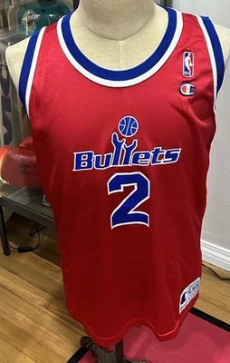 Vintage Washington Bullets Chris Webber Champion NBA Jersey Youth XL/Men Sm - Image 1 of 4