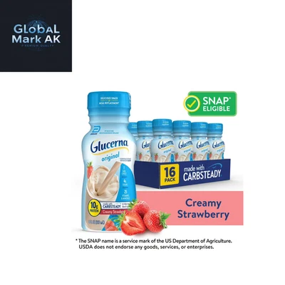 Batido de Proteína Diabética Glucerna Original, Sabor Fresa, 16 Unidades Foto 1 de 4