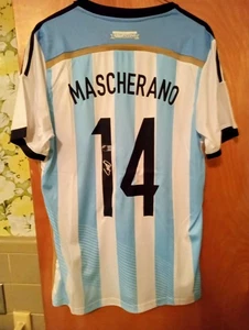 Javier Mascherano signed Team Argentina Adidas Brand Soccer Jersey  BAS(BM34542) - Picture 1 of 5