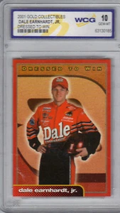 2001 DALE EARNHARDT JR "DRESSED TO WIN" NASCAR CARD WCG GRADED 10 - Picture 1 of 2