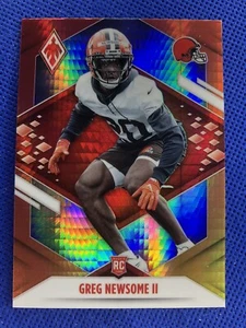 Tarjeta de novato 2021 #152 Greg Newsome II Panini Phoenix Football Fire Burst radiocontrol - Imagen 1 de 2