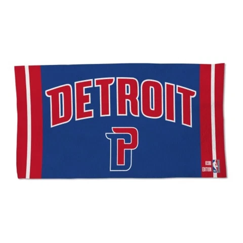 DETROIT PISTONS AUTHENTIC EDITION ON-COURT LOCKER ROOM TOWEL 22"X42" WINCRAFT Cover