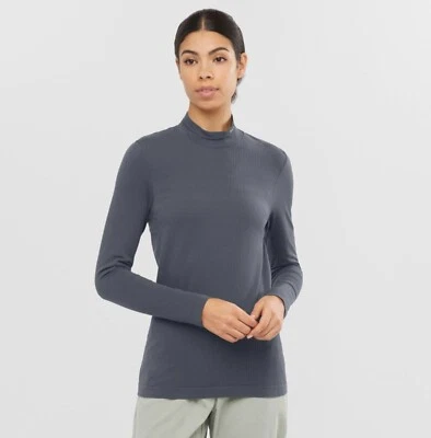 Salomon Women's Essentials Warm Gray Long Sleeve Shirt Lightweight Sz M 🩶 $80 - Image 1 of 4