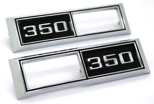 New 350 Front Side Marker Light Fender Emblem Set Bezel Pair L&R / Made-In-USA  - Picture 1 of 7
