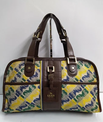 L.A.M.B. Bolso de Hombro Cartera de Lona Marrón Multicolor con Cremallera Foto 1 de 4