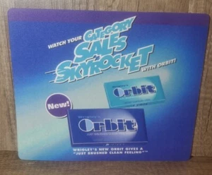Vintage Wrigley's Orbit Sales Promo Mouse Pad 9.5"X 8" Promotional - Picture 1 of 3