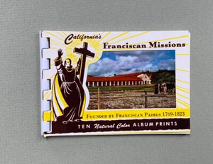 Vintage Postcard Booklet ~ California Franciscan Missions Color Album Prints - Picture 1 of 12