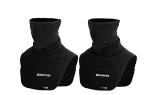 OXFORD DELUXE NECK TUBE MICRO FIBRE FLEECE WARMER MOTORBIKE MOTORCYCLE BLACK - Picture 1 of 10