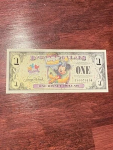Walt Disney Dollar Money Currency 2009 $1 Dollar - Picture 1 of 2