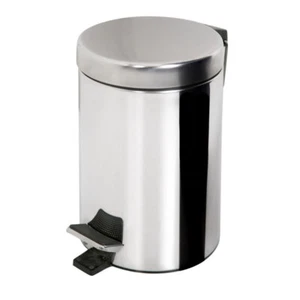 Edelstahl Badeimer Mülleimer Treteimer Abfalleimer Pedaleimer - 3 LITER - CHROM - Bild 1 von 1