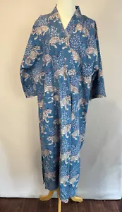 Print Fresh Bagheera Long Robe 100% Cotton Size S/M Anthropologie NO TIE - Picture 1 of 10