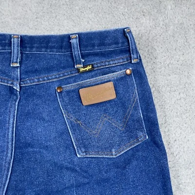 Pantalones de mezclilla Wrangler vintage para hombre 38x32 (34x30) corte vaquero elástico corte bota hechos en EE. UU. Foto 1 de 4