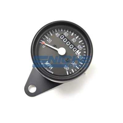 Mini Universal Motorcycle Mechanical 160 MPH Speedo Speedometer Gauge 2240=60MPH - Image 1 of 4