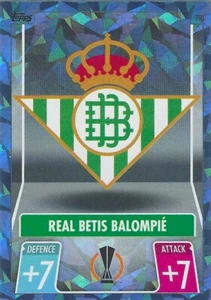 2021-22 TOPPS MATCH ATTAX UEFA CHAMPIONS REAL BETIS CLUB BADGE CRYSTAL FOIL 280 - Picture 1 of 1