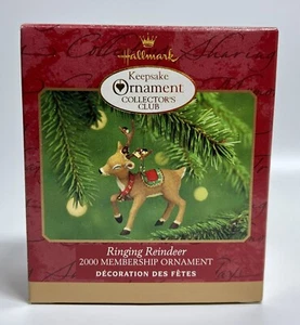 Nuevo en caja Hallmark Keepsake Ringing Reneer 2000 adorno de membresía club de coleccionistas - Imagen 1 de 8