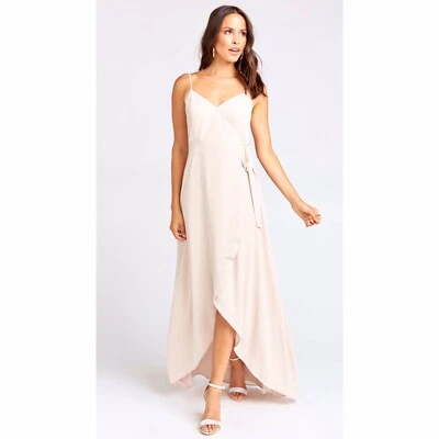 Vestido envolvente Show Me Your Mumu Mariah maxi polvoriento rubor rosa dama de honor talla pequeña Foto 1 de 4