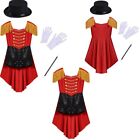 Kid Girls Circus Costume Cosplay Ringmaster Outfits Stage Performance Leotard