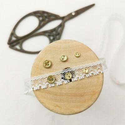 50X Mini Button Metal Buckle Round for Doll Clothing Bag Sewing Accessories DIY  - Image 1 of 4