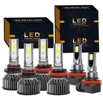 Combo de faros LED + luces antiniebla bombillas para camioneta Toyota Prius V 2015-2017 Foto 1 de 4