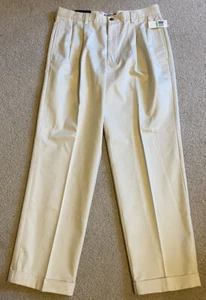 NWT Mens IZOD Heritage Chino No Wrinkle Khaki/Light Beige  Pant Men 34W x 32L - Picture 1 of 14