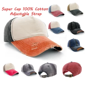 Gorra de béisbol clásica correa ajustable niños hombres damas sol verano sombrero algodón - Imagen 1 de 18
