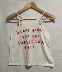 ZARA Kids Rope Tank Top Size 10 Brave Girl You Are Super Nice!! New with Tag - Picture 1 of 7