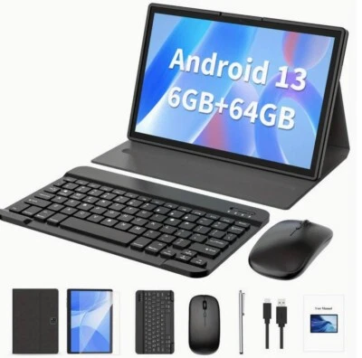 Android Tablet 2 In 1 Tablet 6GB+64GB With Keyboard - Image 1 of 4