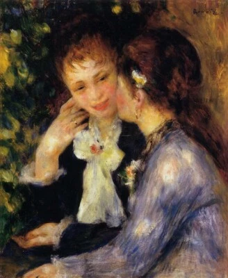 Pintura al óleo sobre lienzo firmada por Pierre-Auguste Renoir 16x24 en impresionismo... Foto 1 de 3