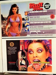 GOSLING'S BLACK SEAL RUM / MENA SUVARI SEXY PHOTO ORIGINAL 2001 VTG AD