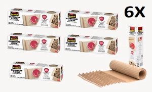 Lot of 6 Scotch Cushion Lock Protective Shipping Wrap, 12" x 30 ft, Brown New - Picture 1 of 8