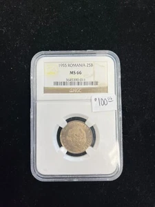1955 Romania 25B- MS 66- NGC - Picture 1 of 2