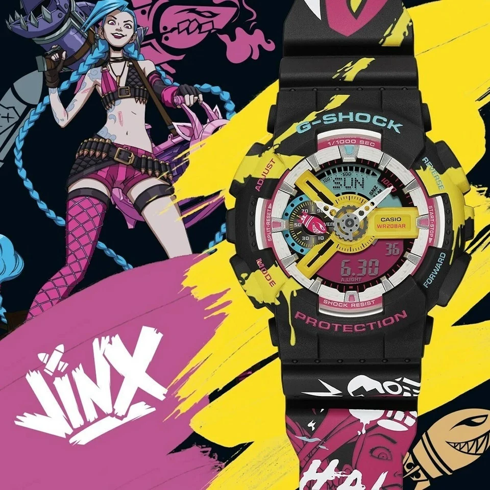 G-Shock League of Legends Jinx Limited Edition Watch GShock GA-110LL-1A RRP$399 - image 1 of 4
