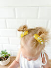 18 styles Snap Clips X2 Baby Girl Toddler Linen Small Bow Fringe Hair Clip