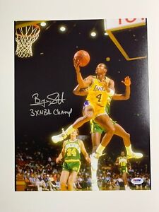 Byron Scott autographed 11x14 photo NBA Los Angeles Lakers PSA ITP authenticated