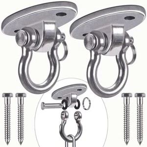 Heavy Duty Swing Hangers - Set of 2 Stainless Steel Hooks for Hammock Yoga Sa... - Picture 1 of 7