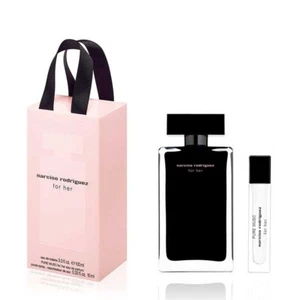 Narciso Rodriguez (W) For Her Edt 100ml + Pure Musc For Her Edp 10ml Travel Set - Picture 1 of 2