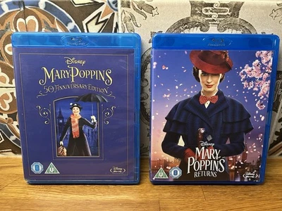 ‘Mary Poppins’ (50th Anniversary) & ‘Mary Poppins Returns’ Blu Ray - Image 1 of 2