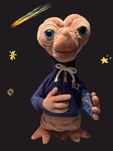 Peluche Universal Studios nuovo con etichetta ET Extra Terrestre 15” con cappuccio blu - Foto 1 di 7
