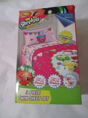 Shopkins Microfibra Suave 3 Piezas Juego de Sábanas Doble con Sábanas y Funda de Almohada Nuevo Foto 1 de 4