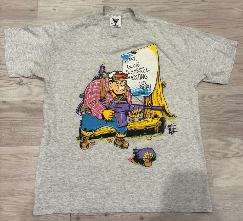 Camiseta De Colección Años 90 Macho Earth Natives Dibujos Animados Gráfico Talla Grande - EE. UU. Foto 1 de 4
