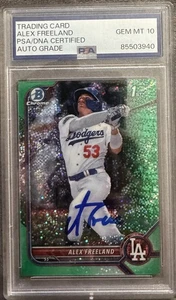 Alex Freeland Signed 2022 Bowman Chrome Green Speckle /99 PSA Auto GRADE 10 - Picture 1 of 2